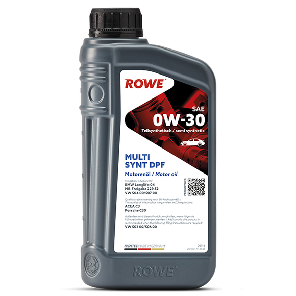 ROWE Hightec MULTI SYNT DPF SAE 0W-30 Synthetic Motor Oil - 1 Liter