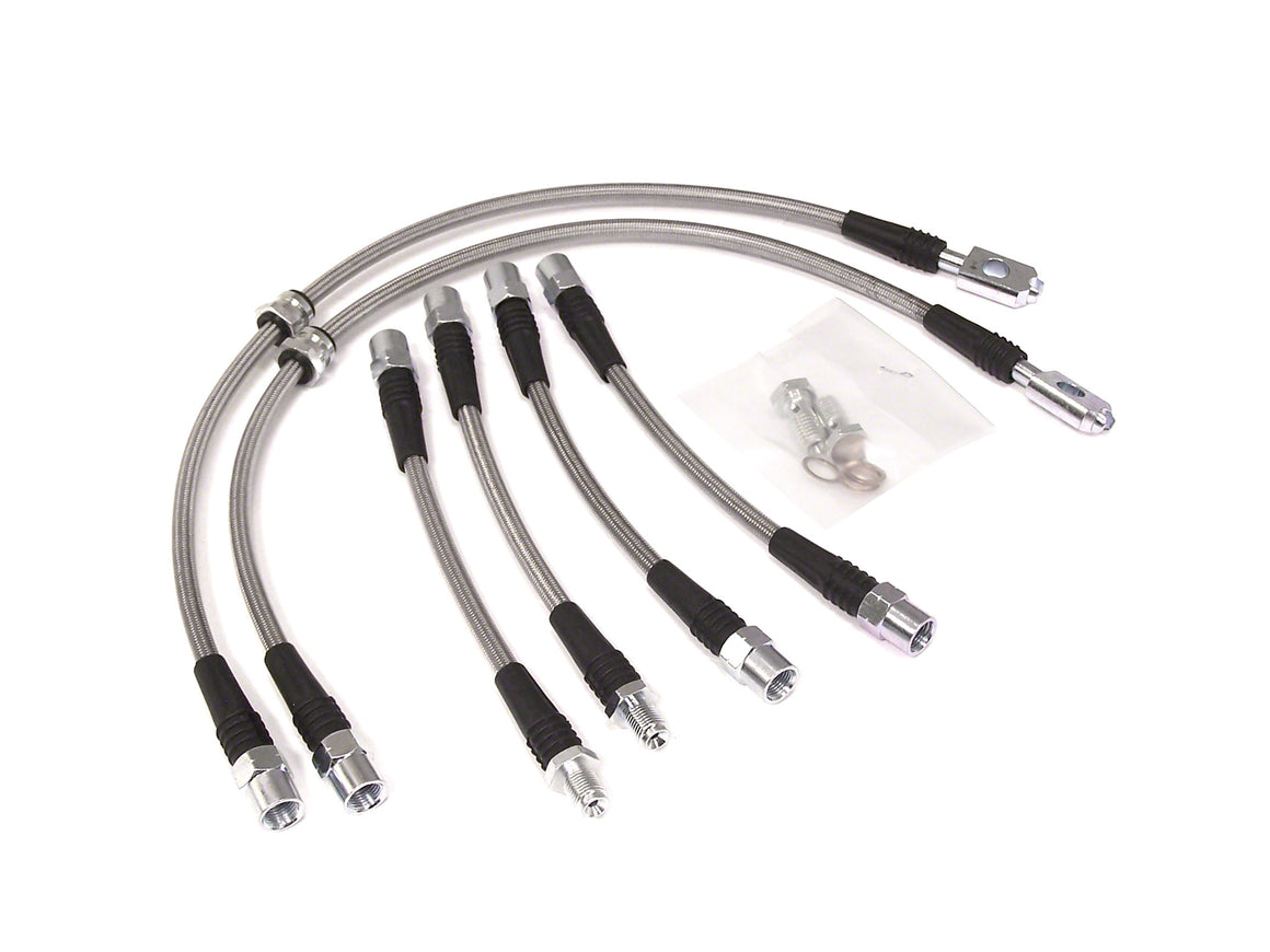 Stainless Steel Braided Brake Line Set - VW Mk3 VR6 1996-1999 – Euro ...